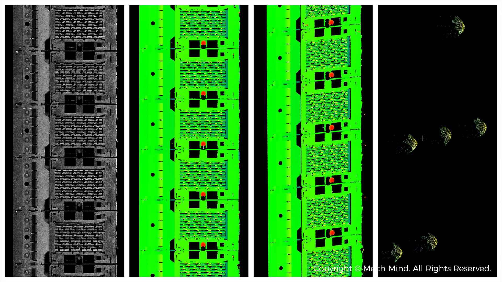 快速全检、软硬一体、便捷交付——梅卡曼德3D线激光技术+AI测量软件赋能汽车连接器Pin针精密测量