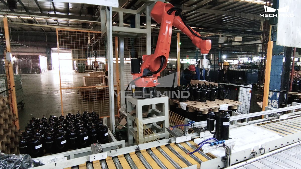 某大型家电厂-视觉引导压缩机上料